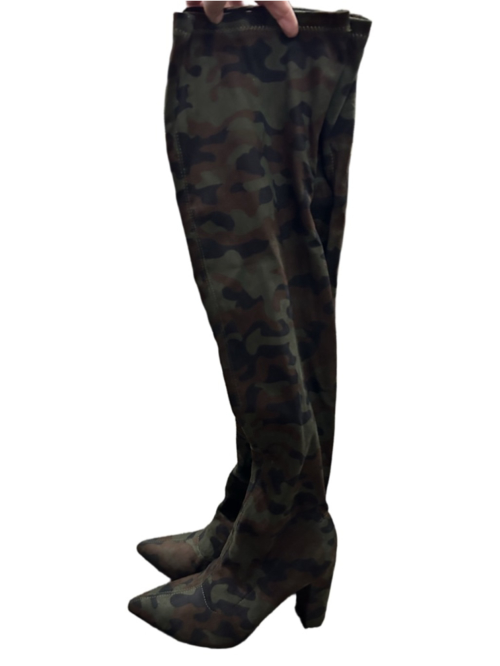 New without the box NY&Co Monia Over the knee boots in camouflage size 7 - Picture 6 of 7